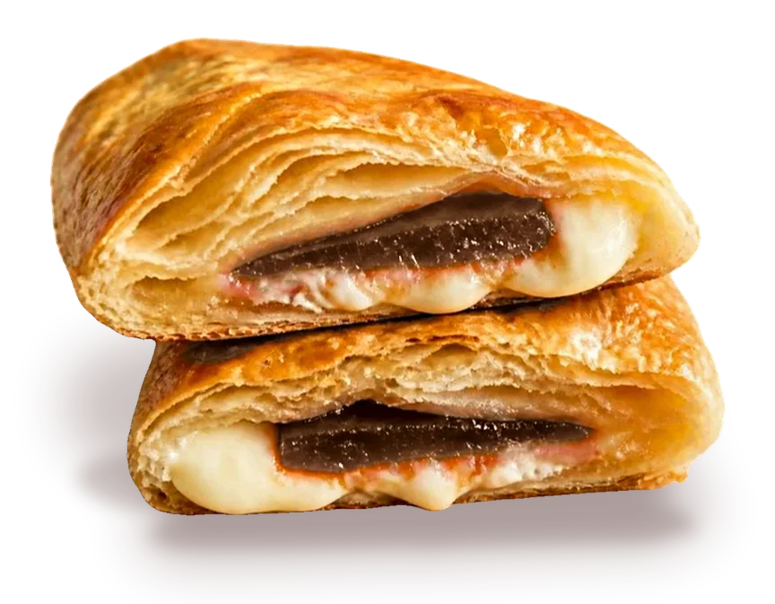 Nutella flaky wrap, cut open
