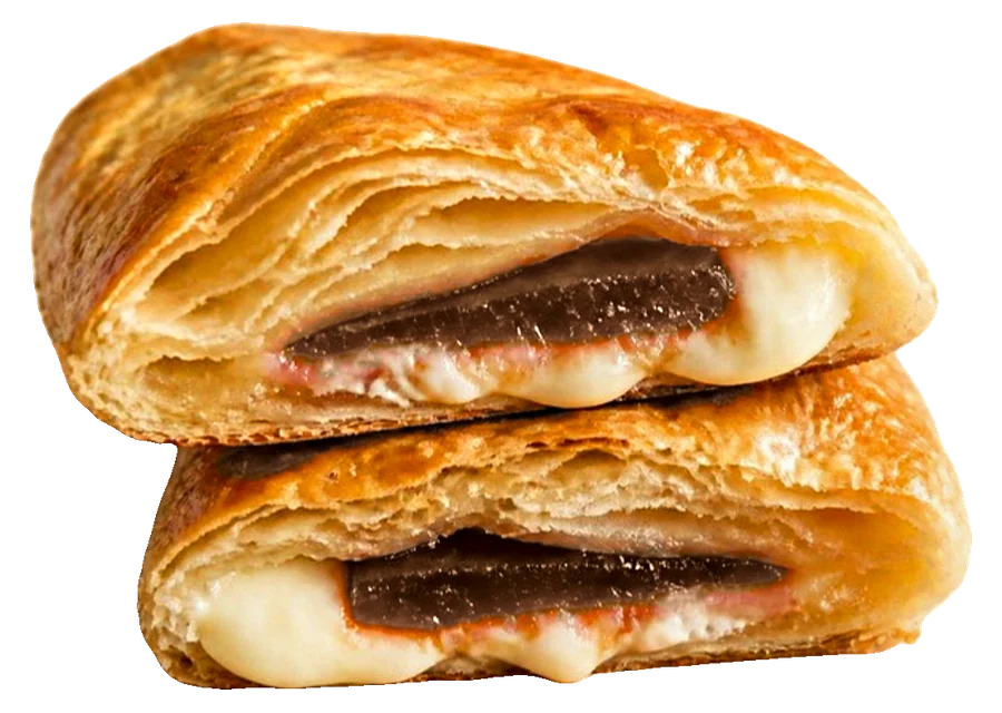Nutella flaky wrap, cut open